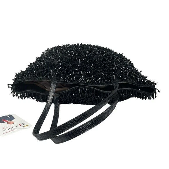 Borsa tote formale Valentino Garavani lucertola paillettes esotiche completamente penzolanti perline