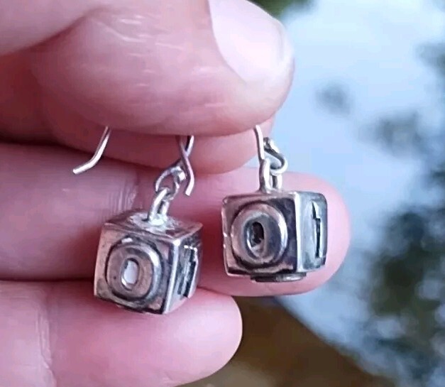 Cube Dangle Earrings - image 1