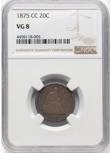 1875-CC Twenty Cent Piece 20 cents NGC VG08
