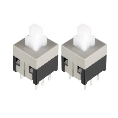 UXCELL 8.5x8.5x14mm PCB DIP Tact Tactile Push Button Switch Self Lock 6 Pin 10PCS