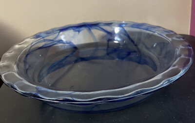 Pyrex Watercolor Collection Deep Blue Pie Plate