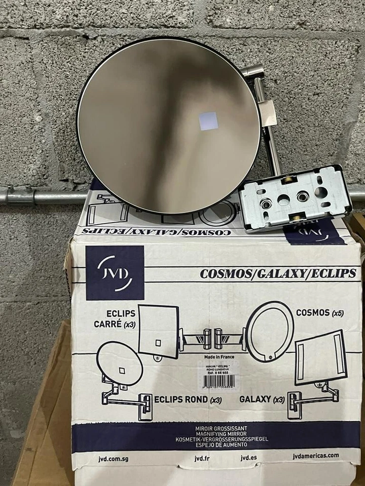 JDV ECLIPS round Mirror with light Tubular arm - Image 2 of 4
