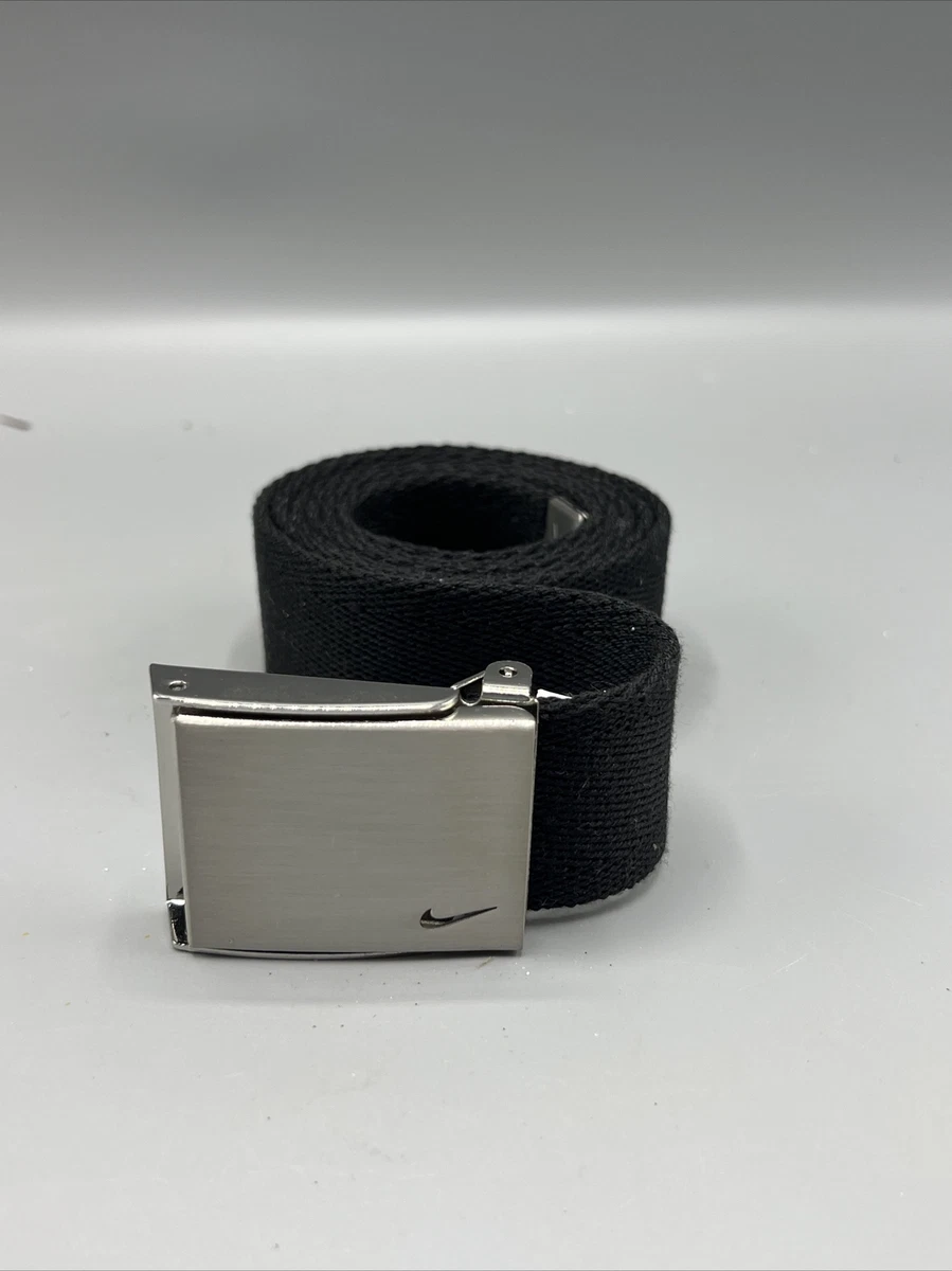 NIKE GOLF MEN'S SINGLE WEB BELT BLACK ADJUSTABLE TO FIT UP TO SIZE