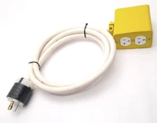 Woodhead 3000-10 Junction Box Wired to 20A Twist Lock, 7' Water Resistant Cable