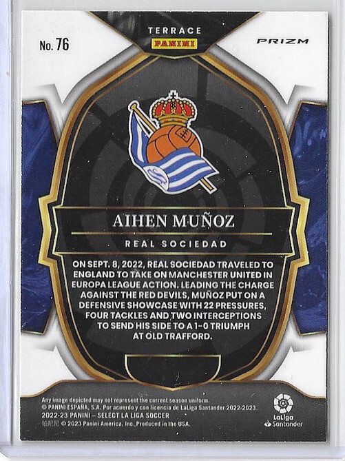 2022-23 Select Aihen Munoz Red Prizm Terrace Rookie RC Real