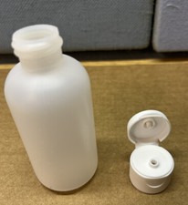 100 pack- 2oz 60mL Plastic Boston Round Squeeze Bottles With Caps GOOD QUAL
