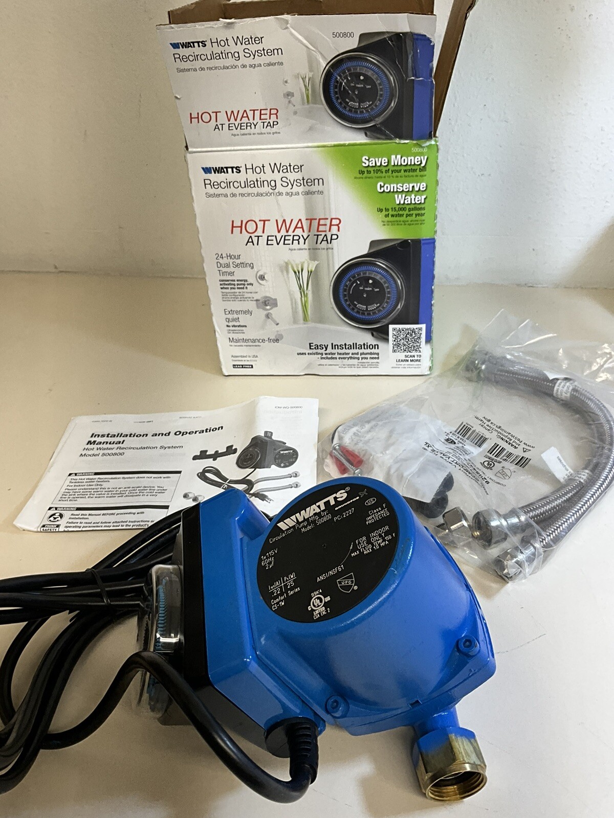 WATTS HOT WATER RECIRCULATING SYSTEM 500800 | Inox Wind