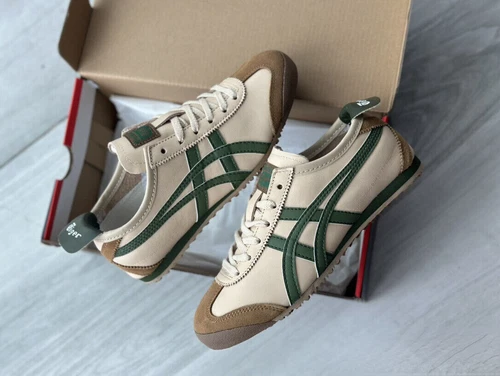 Onitsuka Tiger Mexico 66 stylische klassische beige/grasgrün Unisex Freizeit Sneaker - Bild 2 von 10