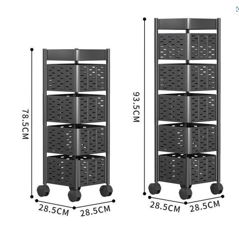 Layer Kitchen Bathroom Storage Rack Rotating Vegetable Multifunctional