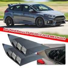 Gloss Black Side Window Louver Shutter Cover For Focus St Rs Mk3 Hatchback 12-18 Gloss Black Side Window Louver Shutter Cover For Focus St Rs Mk3 Hatchback 12-18