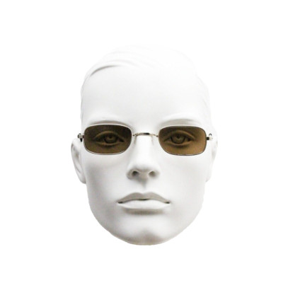 Sonnenbrille 80er Jahre Vintage rechteckig Metall. 60er Jahre Mod Design. Gestell Gold Chrom. NOS