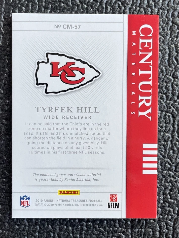 🔥TYREEK HILL 2019 NT CM PRIME 3 COLOR GAME USED JERSEY PATCH /49!🔥DOLPHINS! - Image 2 of 2