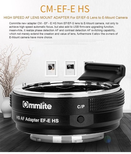 Commlite Auto focus adapter for Canon EOS EF mount to Sony E mount A9 A7M3 A7R3 - Picture 7 of 12