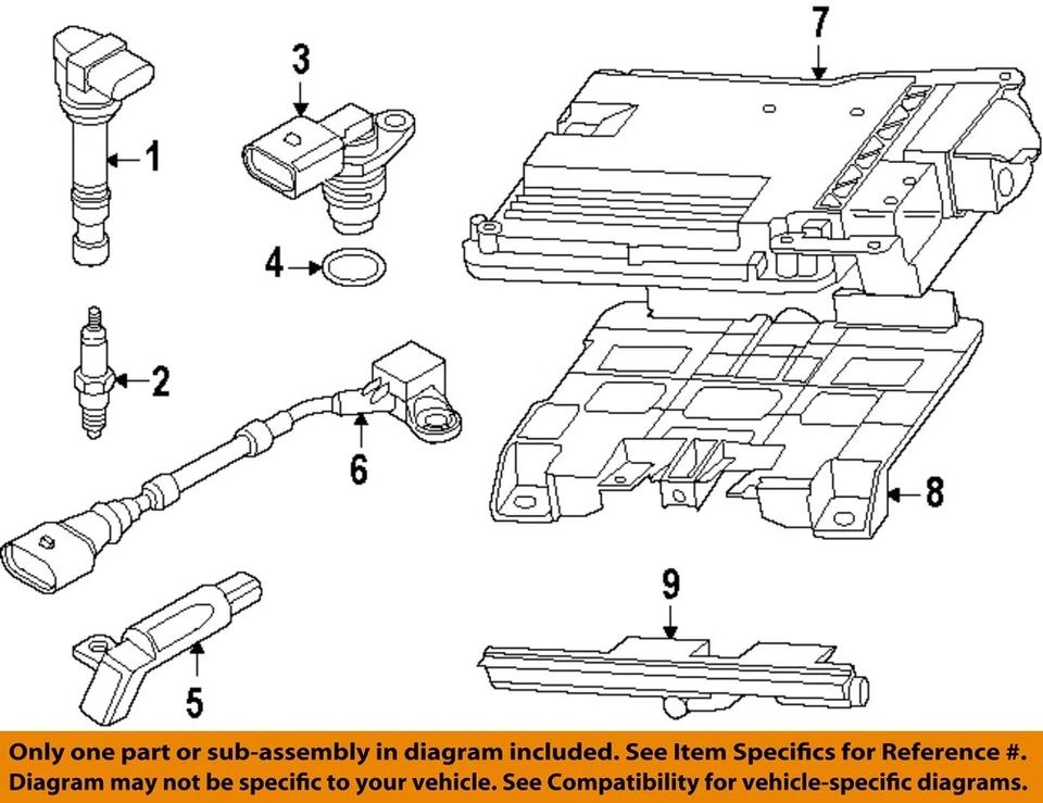 Used Engine Control Module (ECM) fits: 2011 Volkswagen Eos Electronic Control Mo - Image 3 of 4