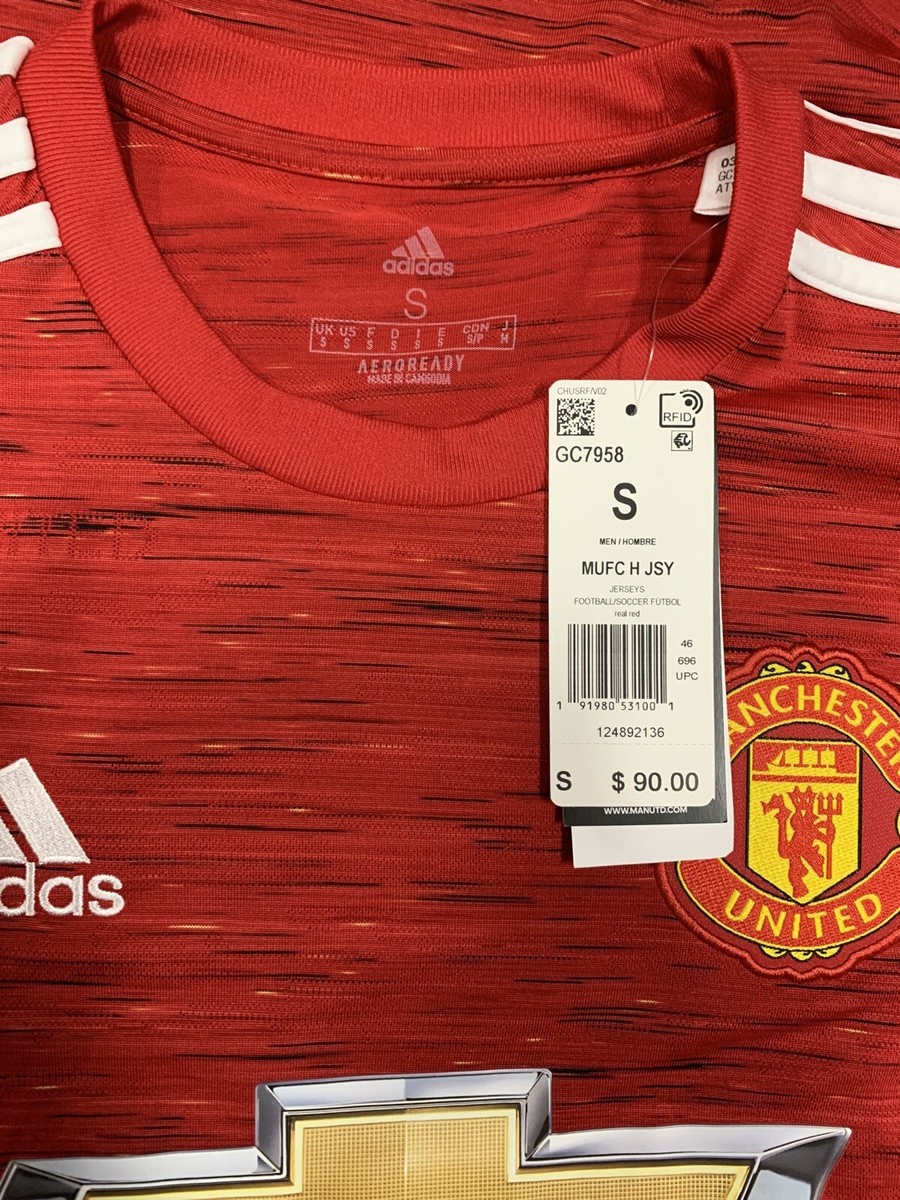 Adidas Manchester United Home Jersey Aeroready Red White 20