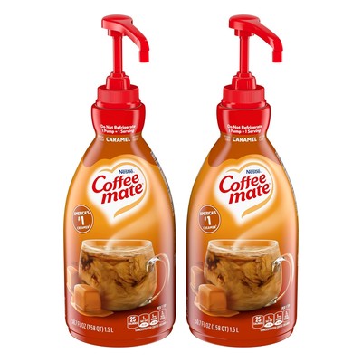 Nestle Coffee mate Creamer, Caramel, Liquid Concentrate Pump Bottle,... 