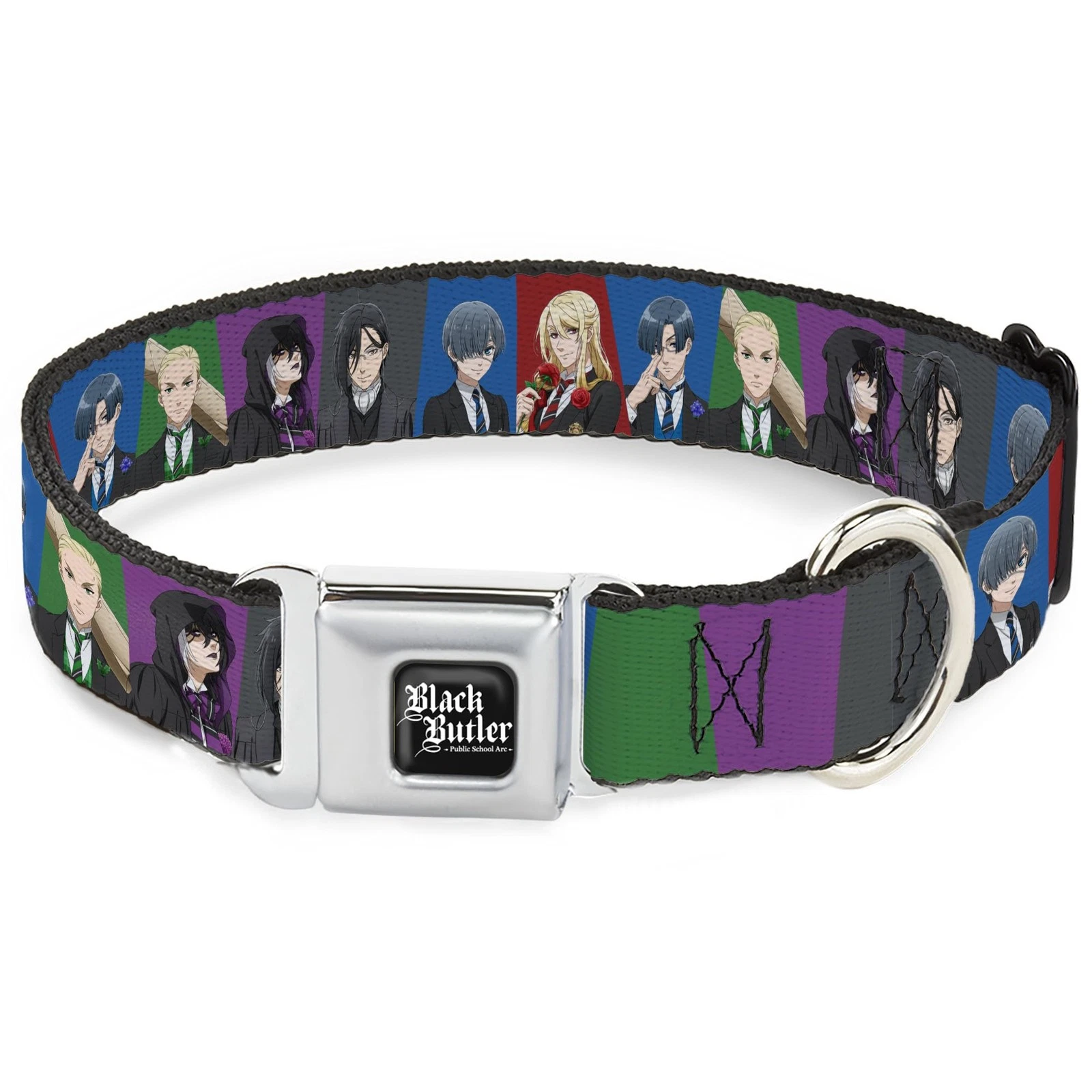 Crunchyroll Pet Collar, Dog Collar Metal Seatbelt Buckle, Black Butl (US IMPORT)