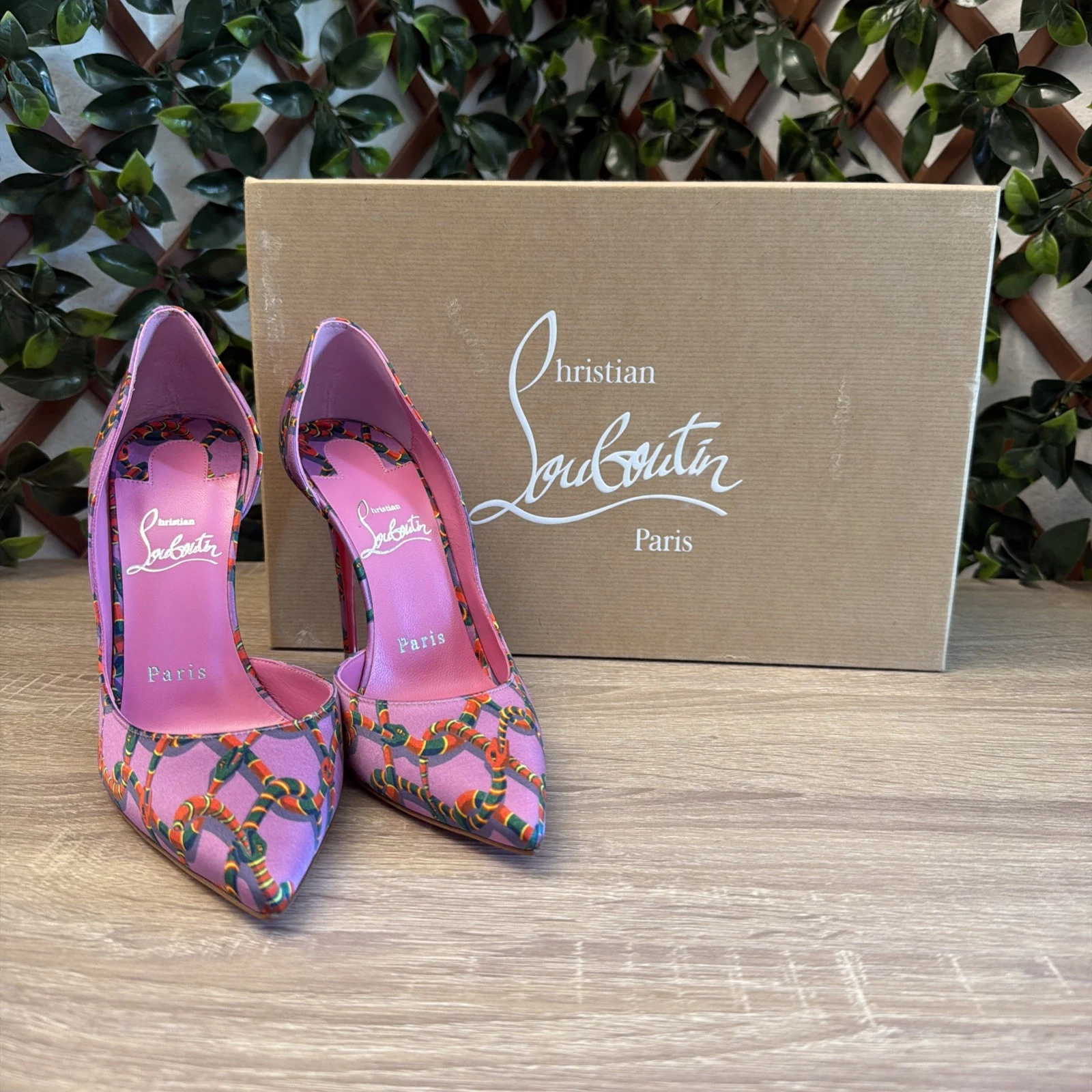 Christian Louboutin — NIB Christian Louboutin Satin Printed Iriza Pumps Gummy Snakes Women Size 36