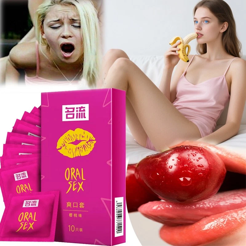 10-50 peças preservativos para sexo oral sabor cereja látex manga boquete EUA - Imagem 3 de 4