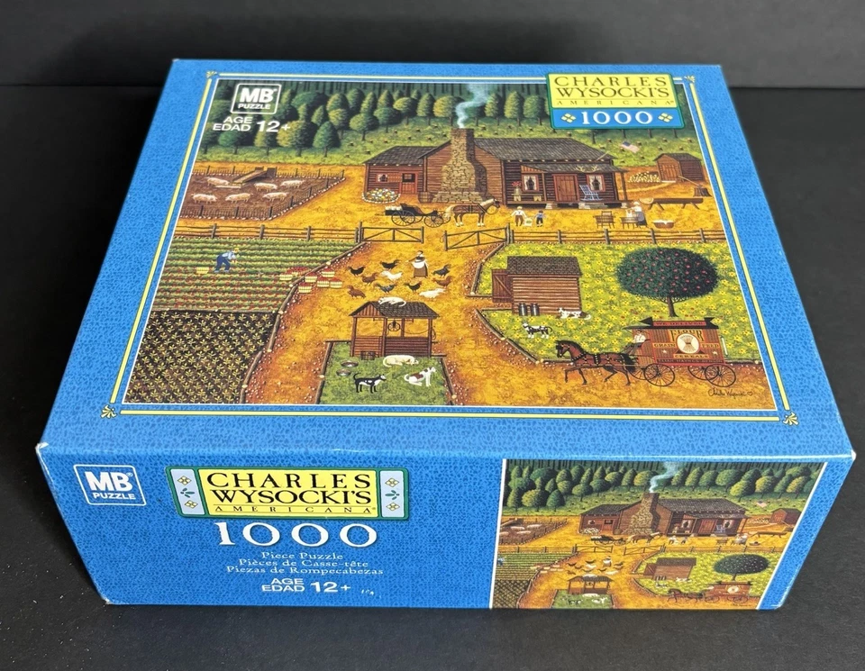 Charles Wysocki Pioneers Jigsaw Puzzle 2005 Milton Bradley Americana 1000 Pc NEW - Image 2 of 4