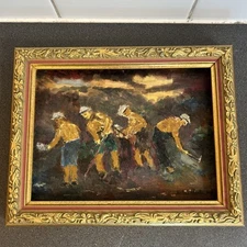 JJ Vintage Michel Rostand Original Oil Signed 20th Century 15 X 20cm