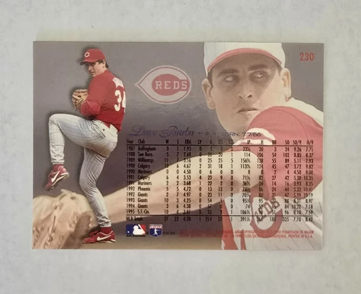 (ITEM D040) DAVE BURBA - 1996 FLAIR #230 - Image 2 of 2