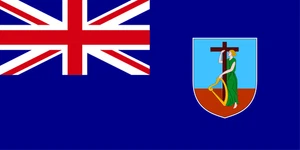 Montserrat Flag Self Adhesive Sticker