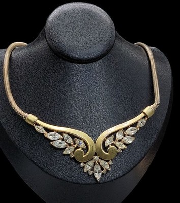 Vintage Crown Trifari Alfred Philippe Necklace Leaf Motif Book Piece Signed