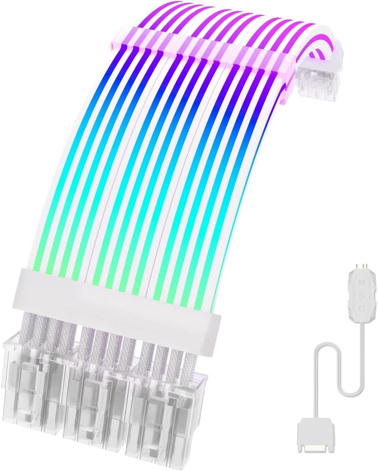5V 3Pin ARGB RGB GPU PSU Cables - Four Sides Lighting Strips - Image 3 of 4