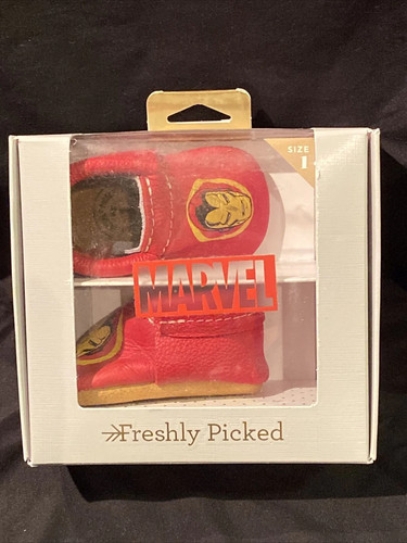 Marvel Freshly Picked Marvel I Am Iron Man City Moccasin Sz 1 NEW - Bild 1 von 3