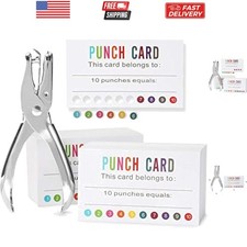 200 Pack Reward Punch Cards - Classroom Incentive Cards for Kids and Students