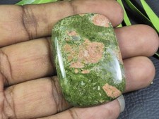 107Cts. Natural Unakita Cojín Forma Cabujón Piedra preciosa suelta 31X45X06 MM