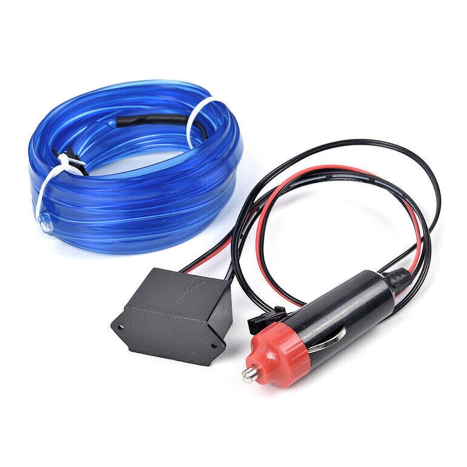 5 In 1 LED EL Wire Neon String Lights Rope Tube Strip Car Interior Atmosphere AU - Foto 9