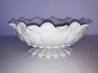 Vintage 50’s Westmoreland Milk Glass Paneled Grape 11 ” Large Oval Serving Bowl