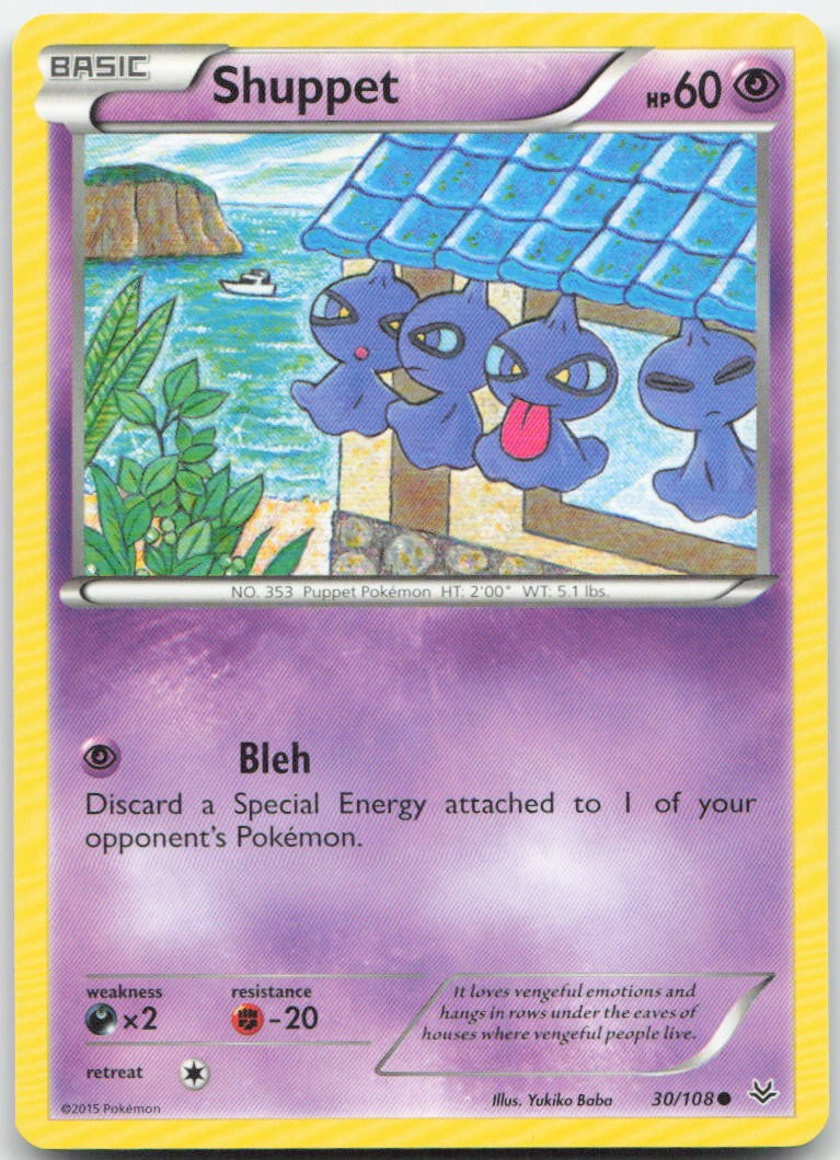 Shuppet 30/108 Common Roaring Skies Pokemon Lightly Played