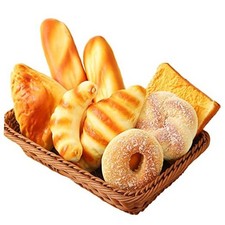 8pcs Artificial Bread Set, Realistic Fake Food for Display, Fake Bread Set a