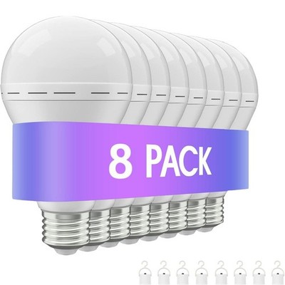 Rechargeable LED Bulb w/Hook,1500mAh,12W,4Pack,Power Failure Light