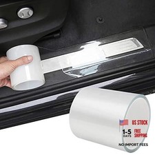 Universal Car Door Edge Guard Door Sill Protector, 4In x 33Ft Transparent