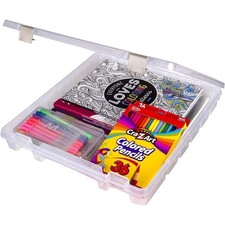 Art Craft Organizer Super Satchel Slim with Clear Plastic Storage Case and