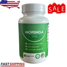 Moringa 60 Capsules 800mg for Immune Support Gut Health US Shipping Exp:03/2028