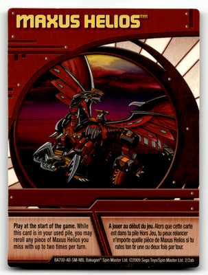 #ad Bakugan Card Maxus Helios Character Card Rare Battle Brawlers $7.99