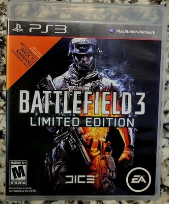 SONY PLAYSTATION 3 PS3: BATTLEFIELD 3 LIMITED EDITION, GD COND, CLEAN DISC