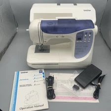 Brother Sewing Machine NX-200 Case Pedal Accessories Manual Cords Tested Working