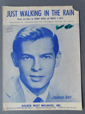 Just Walking In The Rain - 1953 sheet music - feat by Johnnie Ray