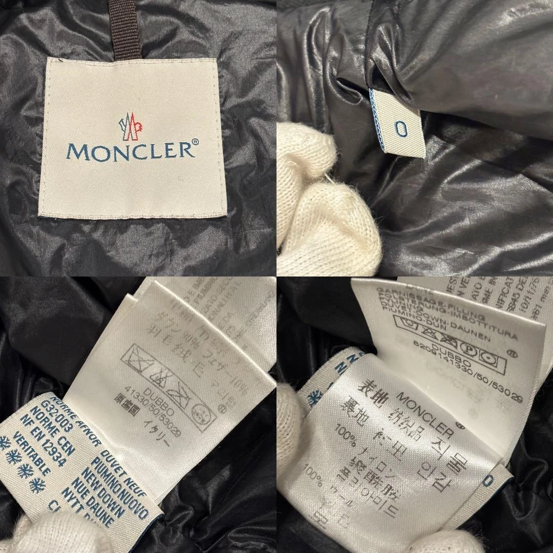 MONCLER DUBBO 2Way Down Jacket Black Tag 0 XS Men's Japan image 18