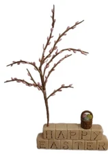 Suzi Skoglund Happy Easter Blossom Buddies Block Figure Sign With Tree