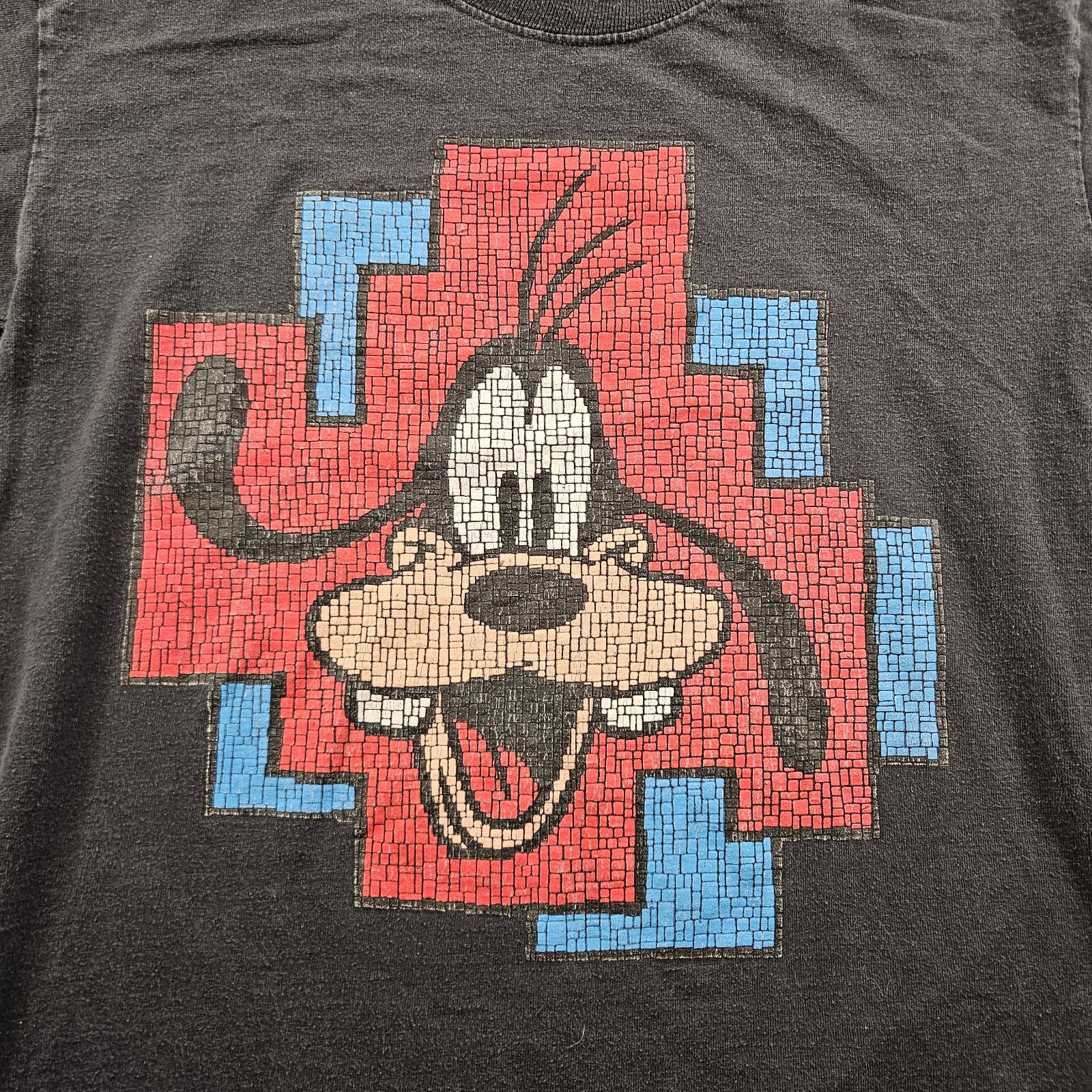 Vintage Goofy 90s Faded Single-Stitch Made In USA Graphic T-Shirt Size Large