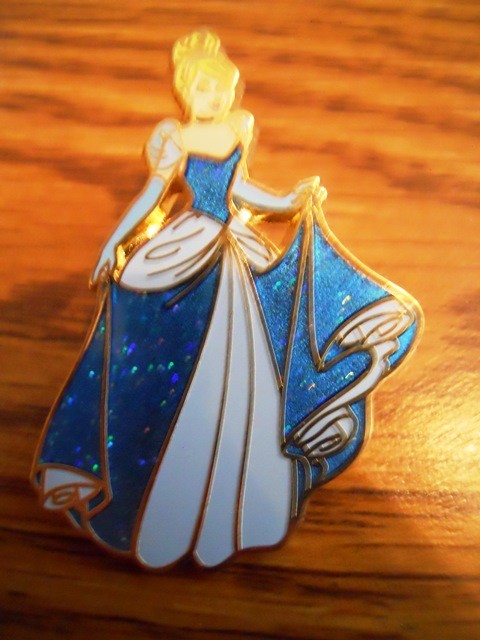 Disney Princess Cinderella Glitter Dress 2012 Pin