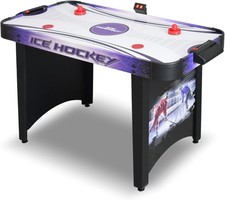Hathaway Air Hockey Table for Kids and Adults 4-Feet, Black/Blue