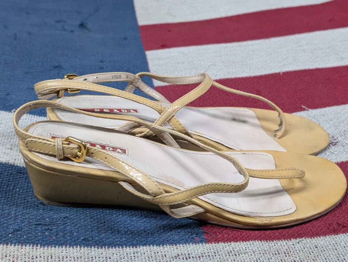 PRADA Women's Patent Leather Sandals Thong for sale | eBay